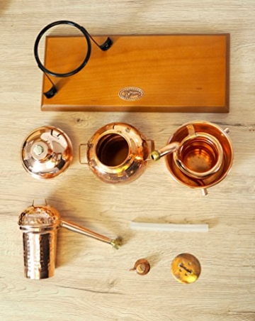 CopperGarden® Destille Arabia 0,5 Liter mit Zubehör - legal Schnapsbrennen und ätherische Öle herstellen - 7