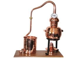 Dr. Richter Destillieranlage "Alambic Classico mit Thermometer" (0,5 Liter). Mit dieser Destille aus massivem Kupfer können Sie legal Schnapsbrennen. - 1