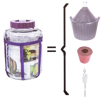 Universelles Glas Weinballon mit Gärsystem Glasballon Einmachtopf 12 L - 2