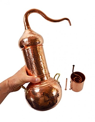 Copper Garden Destille Essence 2 Liter mit Kolonne ❁ Legal in DE, at, IT, CH ❁ Heimbrennerei für Hydrolate und ätherische Öle - 2