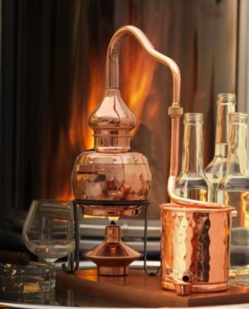 CopperGarden® Destillieranlage Alembik 0,5 Liter mit Spiritusbrenner ❀ Volle Funktion zum Schnapsbrennen ❀ Legal Whisky, Brandy und Obstschnaps selbermachen ❀ das perfekte Weihnachtsgeschenk - 3