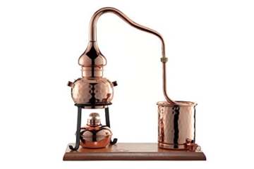 CopperGarden® Destillieranlage Alembik 0,5 Liter mit Spiritusbrenner ❀ Volle Funktion zum Schnapsbrennen ❀ Legal Whisky, Brandy und Obstschnaps selbermachen ❀ das perfekte Weihnachtsgeschenk - 1