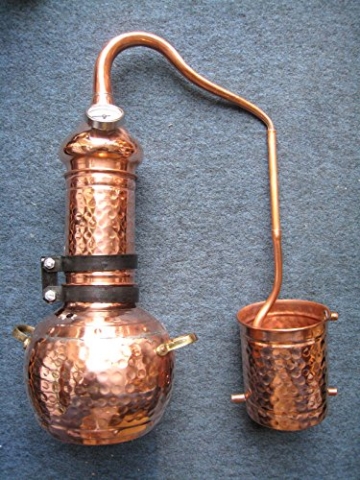 Dr. Richter 2 Liter Destille aus Kupfer mit Kolonne und Thermometer - ätherische Öle 2L (anmedefrei) - 2