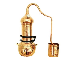 Dr. Richter 2 Liter Destille aus Kupfer mit Kolonne und Thermometer - ätherische Öle 2L (anmedefrei) - 1